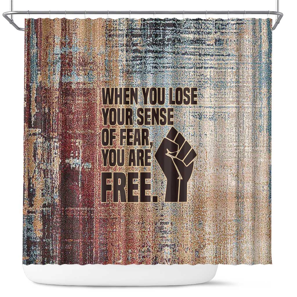 John Lewis Shower Curtain with Freedom Quote Graphic Civil Rights and Legacy Tribute - African Pride
