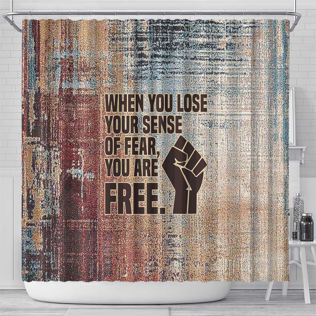 John Lewis Shower Curtain with Freedom Quote Graphic Civil Rights and Legacy Tribute - African Pride