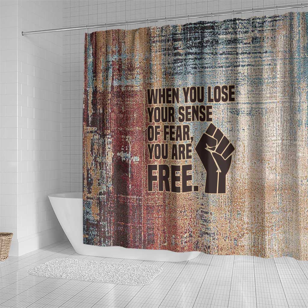 John Lewis Shower Curtain with Freedom Quote Graphic Civil Rights and Legacy Tribute - African Pride