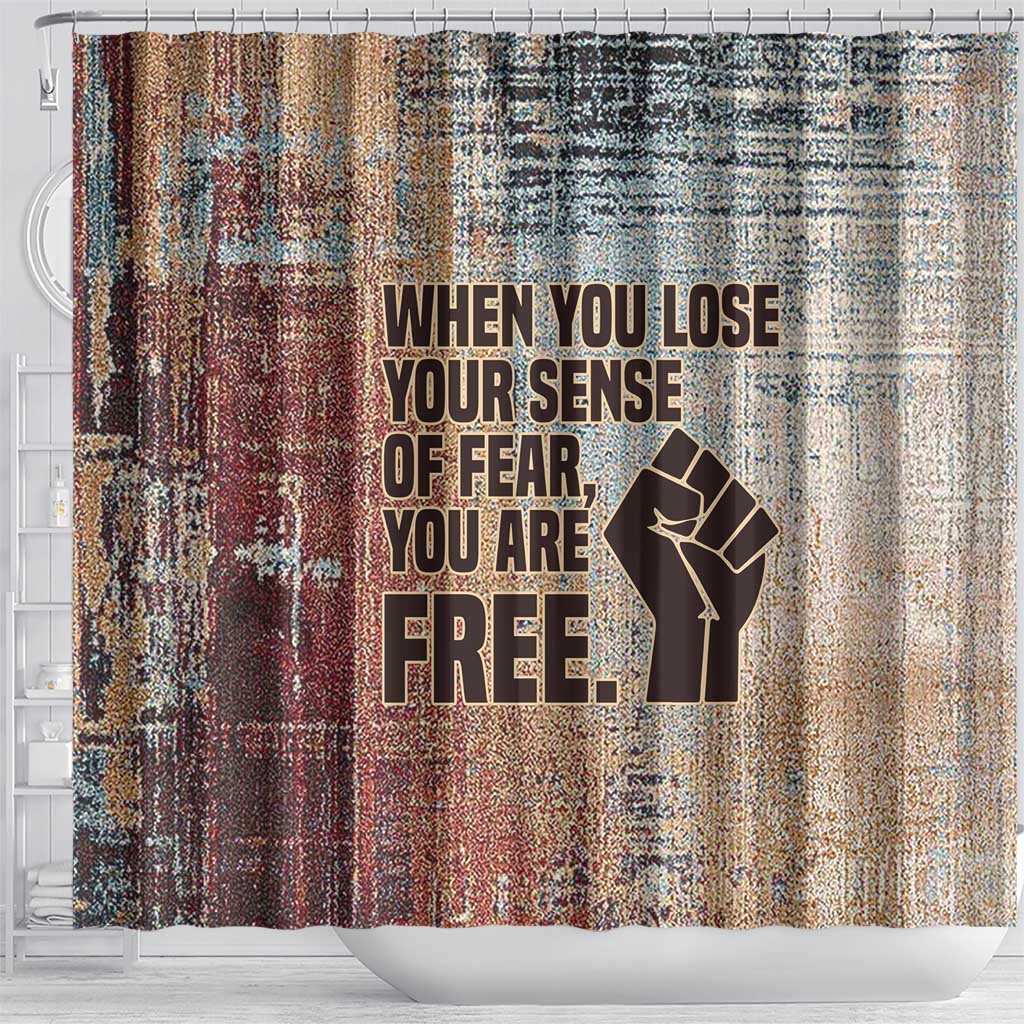 John Lewis Shower Curtain with Freedom Quote Graphic Civil Rights and Legacy Tribute - African Pride