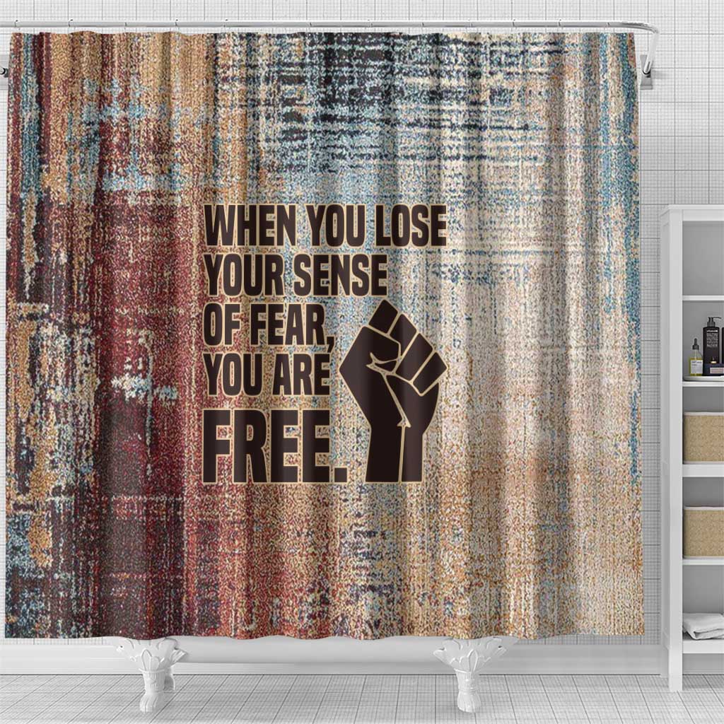 John Lewis Shower Curtain with Freedom Quote Graphic Civil Rights and Legacy Tribute - African Pride