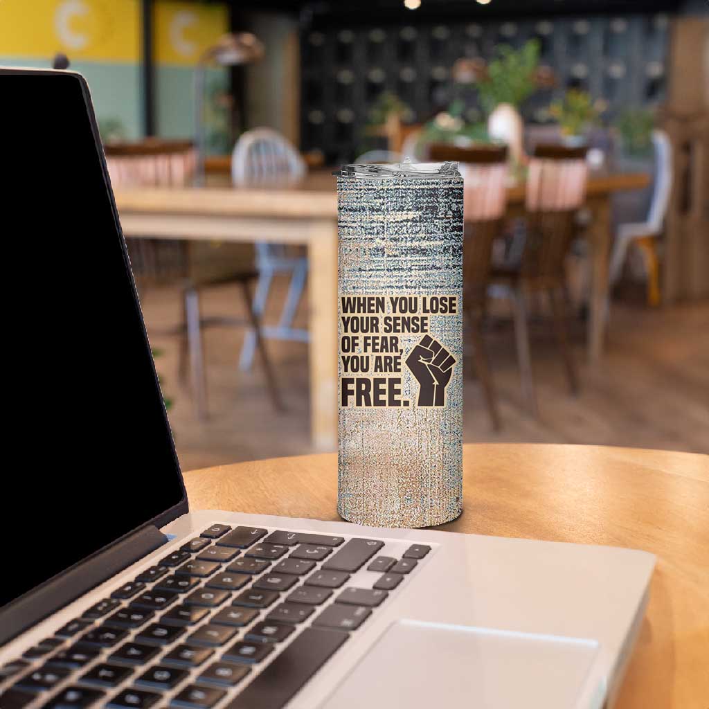 John Lewis Skinny Tumbler with Freedom Quote Graphic Civil Rights and Legacy Tribute - African Pride