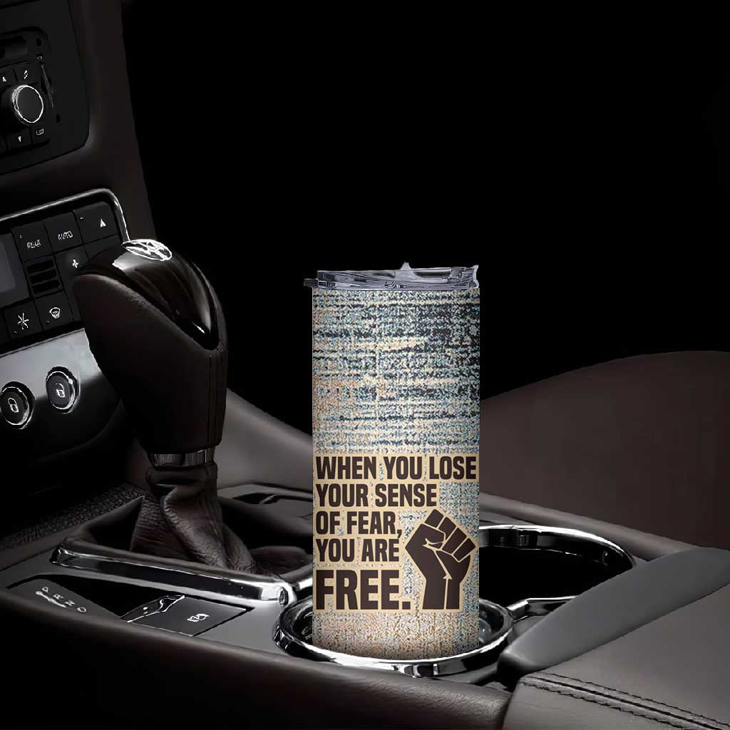 John Lewis Skinny Tumbler with Freedom Quote Graphic Civil Rights and Legacy Tribute - African Pride