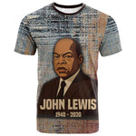 John Lewis T shirt with Freedom Quote Graphic Civil Rights and Legacy Tribute - African Pride