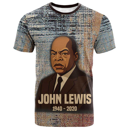 John Lewis T shirt with Freedom Quote Graphic Civil Rights and Legacy Tribute - African Pride