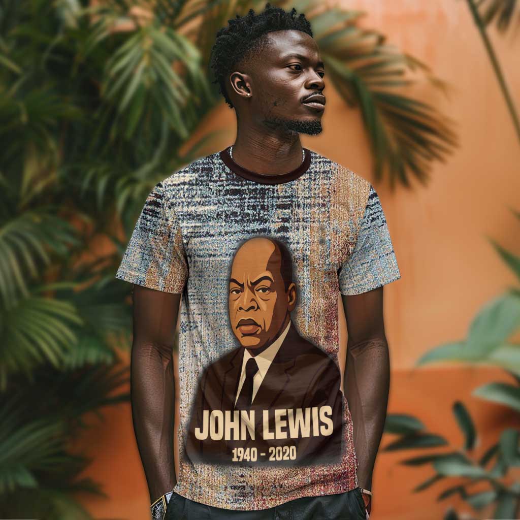 John Lewis T shirt with Freedom Quote Graphic Civil Rights and Legacy Tribute - African Pride