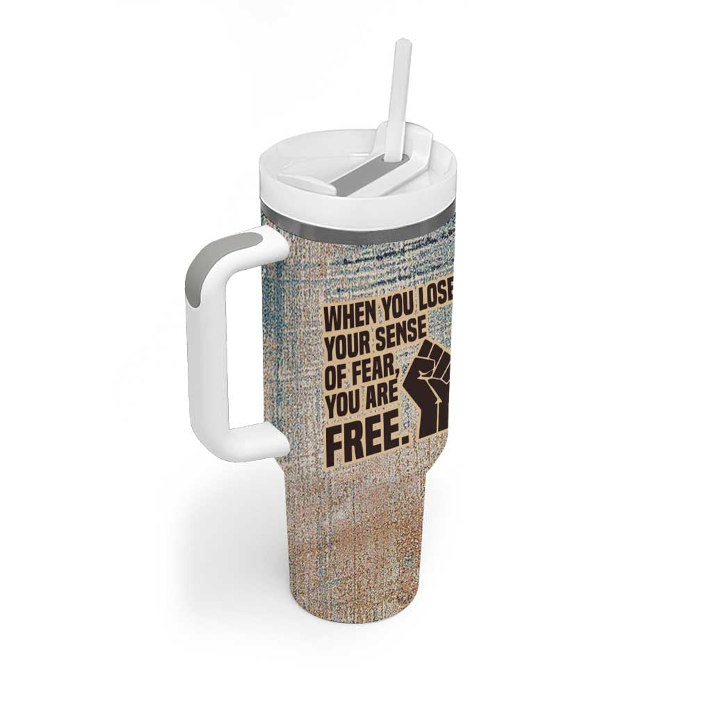 John Lewis Tumbler With Handle with Freedom Quote Graphic Civil Rights and Legacy Tribute - African Pride