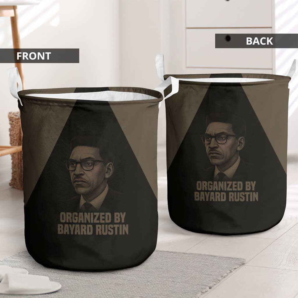 Bayard Rustin Laundry Basket with March on Washington Design Civil Rights Organizer Tribute - African Pride
