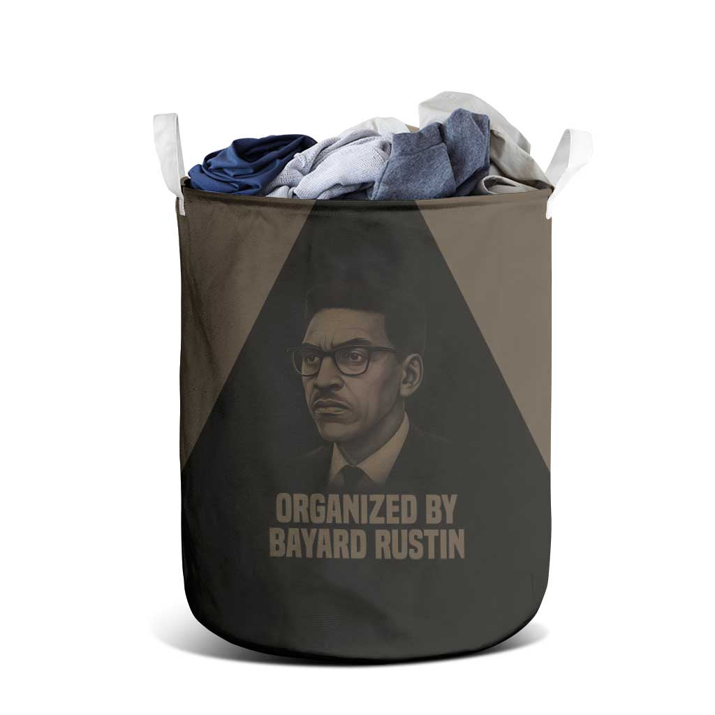 Bayard Rustin Laundry Basket with March on Washington Design Civil Rights Organizer Tribute - African Pride