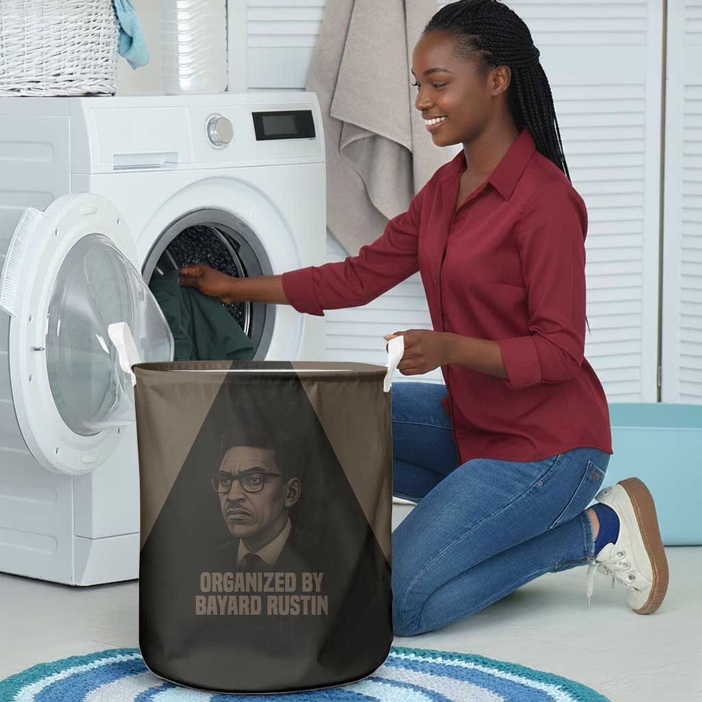 Bayard Rustin Laundry Basket with March on Washington Design Civil Rights Organizer Tribute - African Pride
