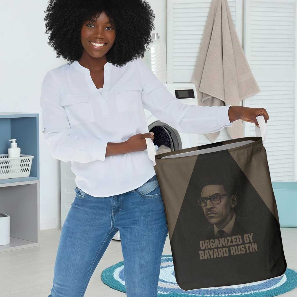 Bayard Rustin Laundry Basket with March on Washington Design Civil Rights Organizer Tribute - African Pride
