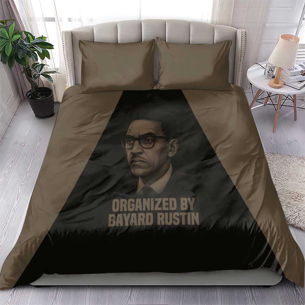 Bayard Rustin Bedding Set with March on Washington Design Civil Rights Organizer Tribute - African Pride