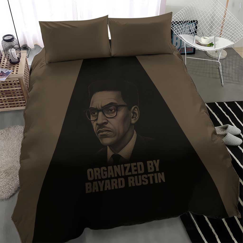 Bayard Rustin Bedding Set with March on Washington Design Civil Rights Organizer Tribute - African Pride