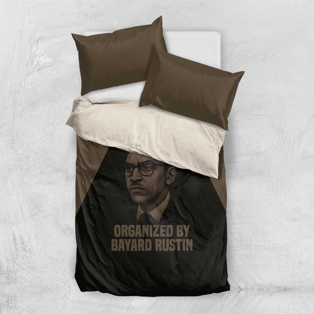 Bayard Rustin Bedding Set with March on Washington Design Civil Rights Organizer Tribute - African Pride