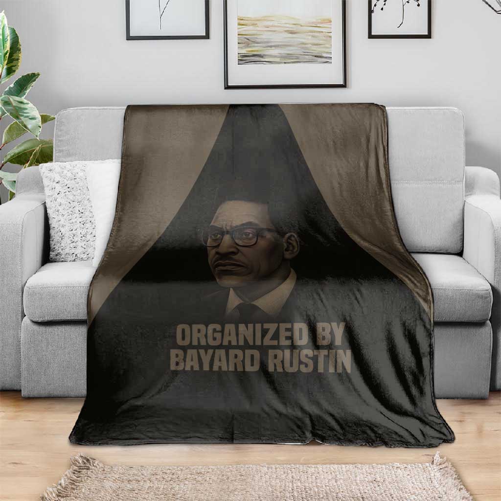 Bayard Rustin Blanket with March on Washington Design Civil Rights Organizer Tribute - African Pride