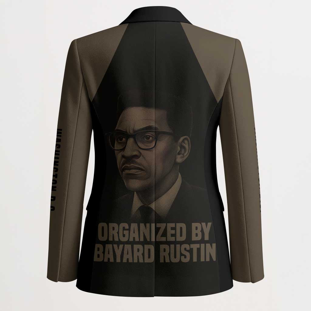Bayard Rustin Blazer with March on Washington Design Civil Rights Organizer Tribute - African Pride