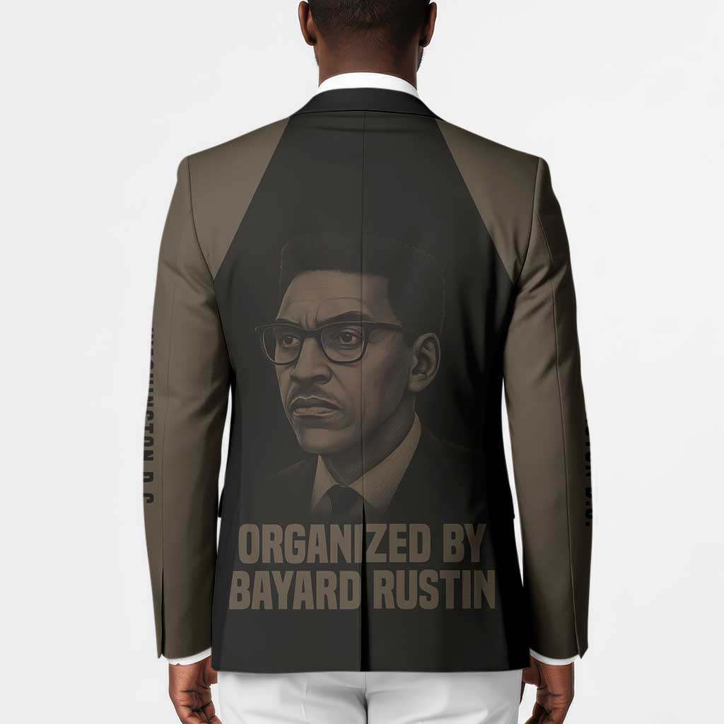 Bayard Rustin Blazer with March on Washington Design Civil Rights Organizer Tribute - African Pride