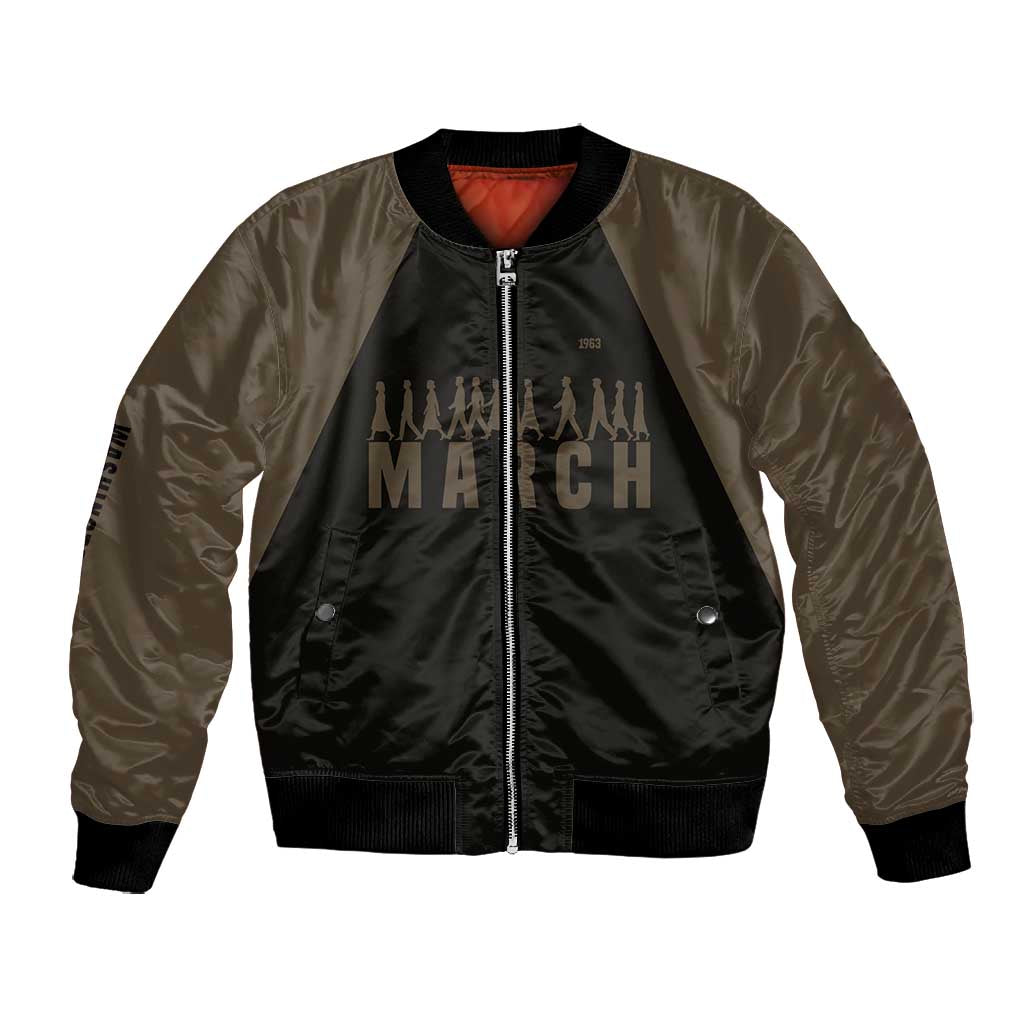 Bayard Rustin Bomber Jacket with March on Washington Design Civil Rights Organizer Tribute - African Pride
