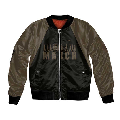 Bayard Rustin Bomber Jacket with March on Washington Design Civil Rights Organizer Tribute - African Pride