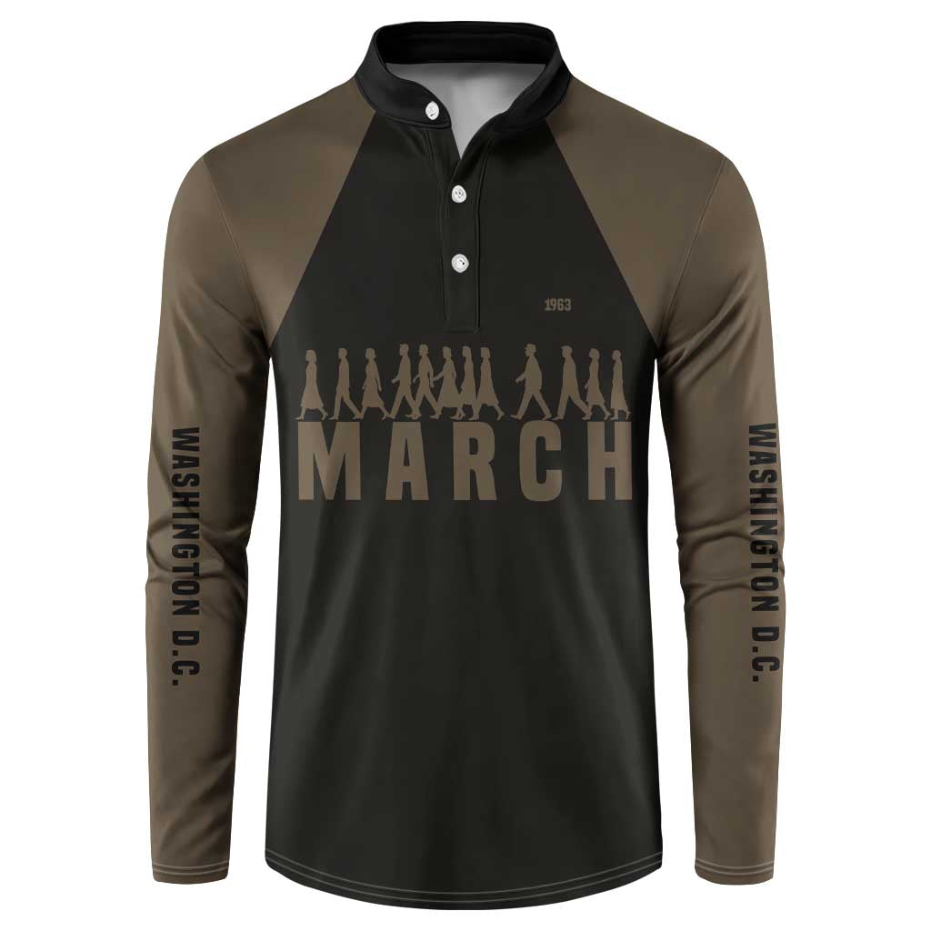 Bayard Rustin Button Sweatshirt with March on Washington Design Civil Rights Organizer Tribute