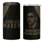 Bayard Rustin 4 in 1 Can Cooler Tumbler with March on Washington Design Civil Rights Organizer Tribute - African Pride