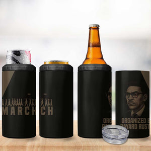 Bayard Rustin 4 in 1 Can Cooler Tumbler with March on Washington Design Civil Rights Organizer Tribute - African Pride