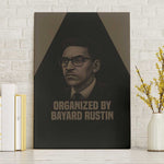 Bayard Rustin Canvas Wall Art with March on Washington Design Civil Rights Organizer Tribute - African Pride