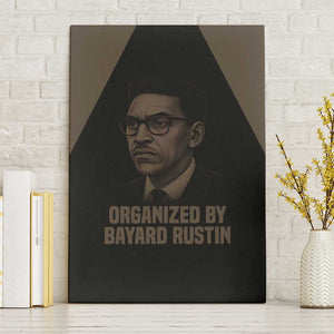 Bayard Rustin Canvas Wall Art with March on Washington Design Civil Rights Organizer Tribute - African Pride