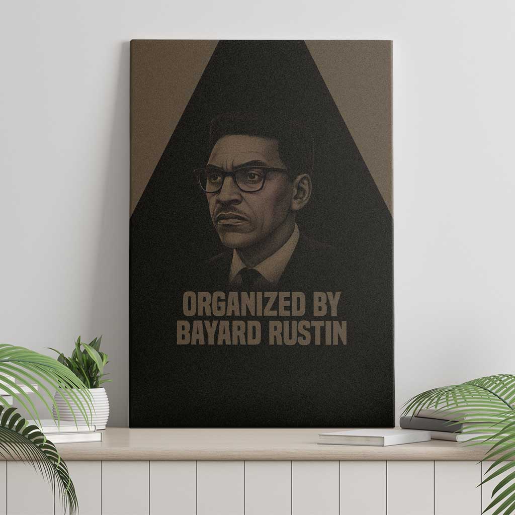 Bayard Rustin Canvas Wall Art with March on Washington Design Civil Rights Organizer Tribute - African Pride