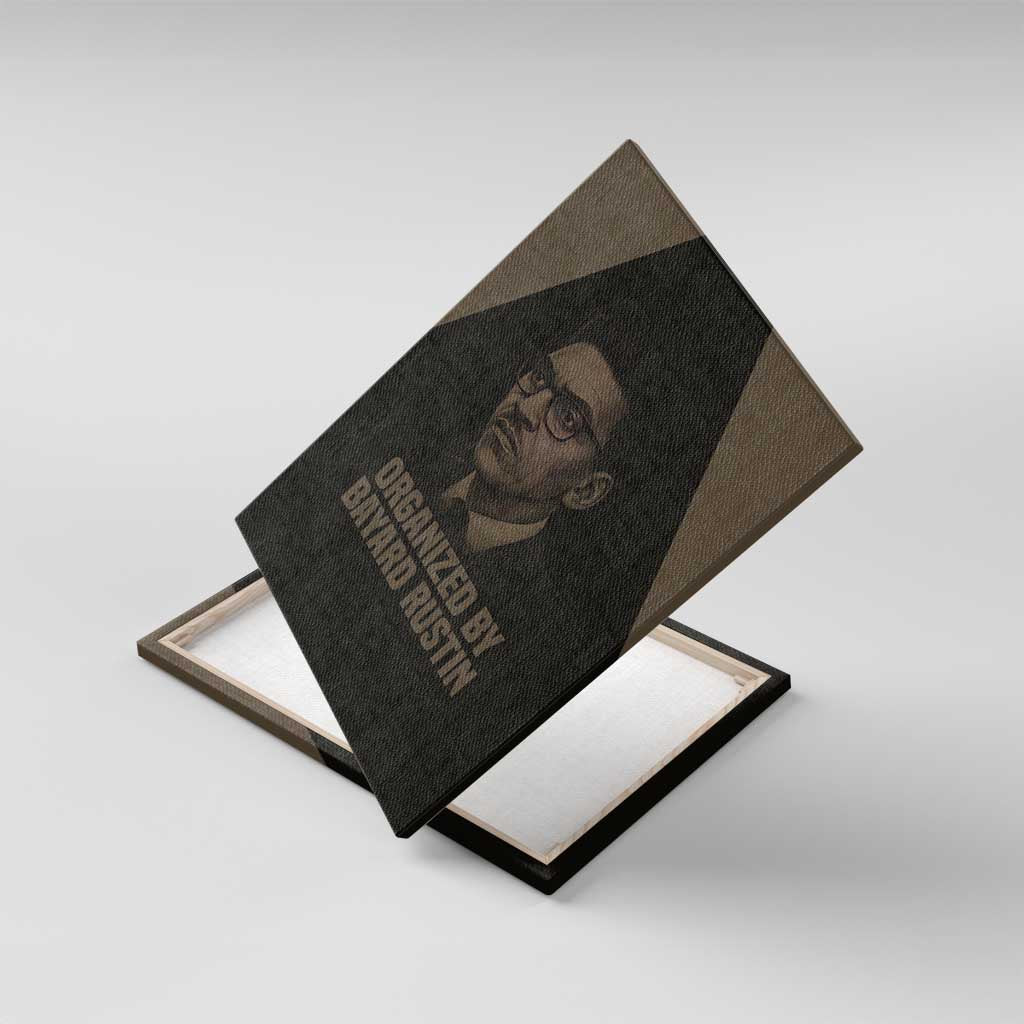 Bayard Rustin Canvas Wall Art with March on Washington Design Civil Rights Organizer Tribute - African Pride