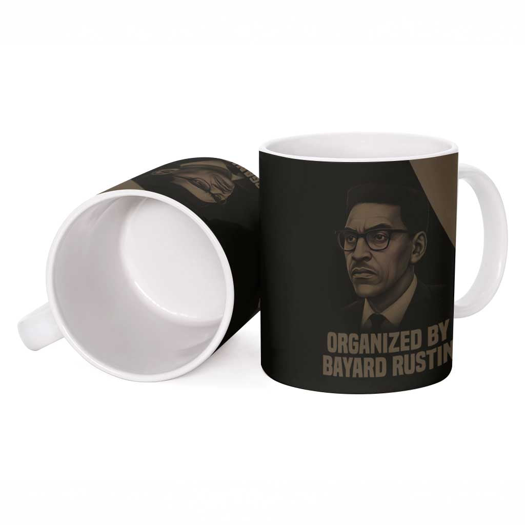 Bayard Rustin Ceramic Mug with March on Washington Design Civil Rights Organizer Tribute - African Pride