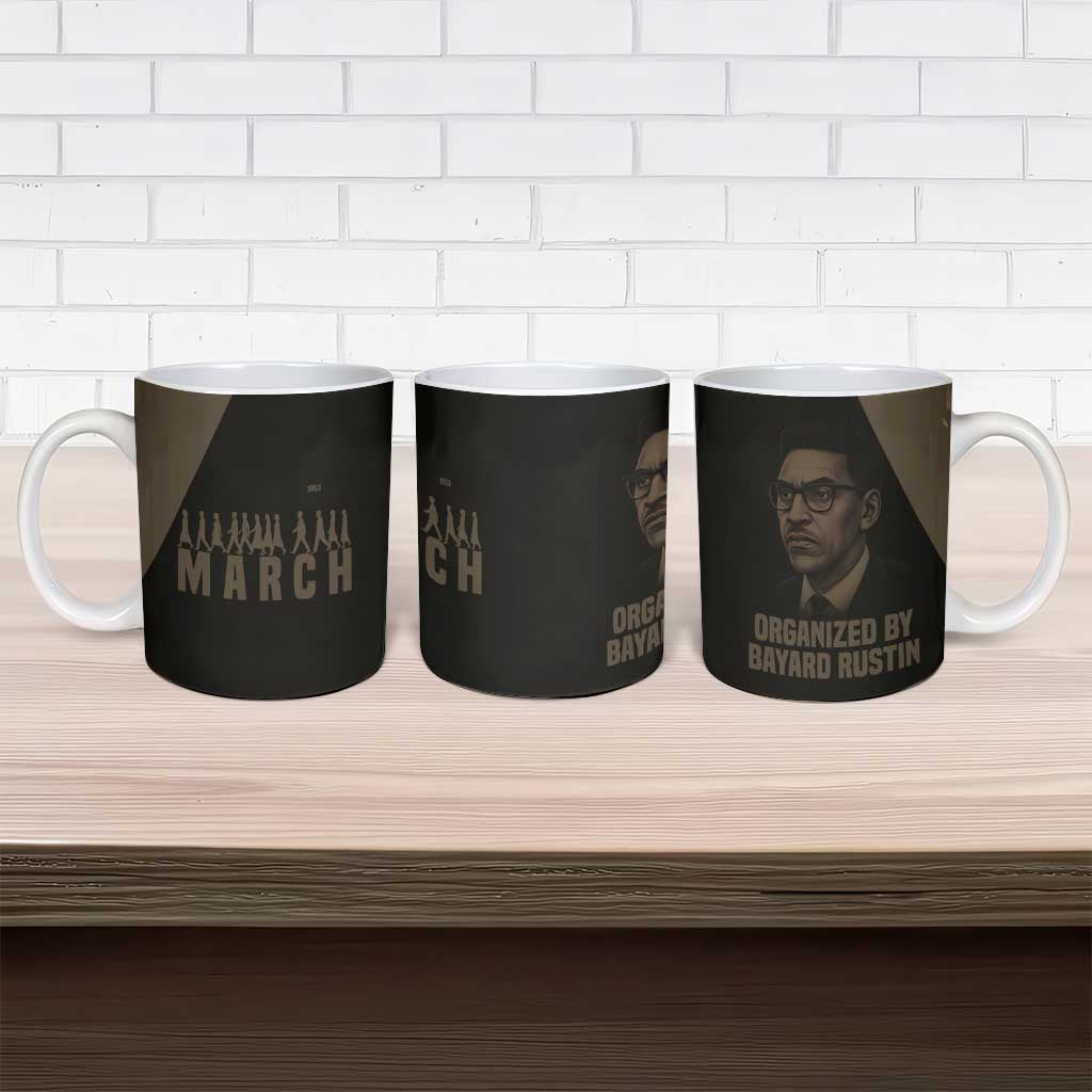 Bayard Rustin Ceramic Mug with March on Washington Design Civil Rights Organizer Tribute - African Pride