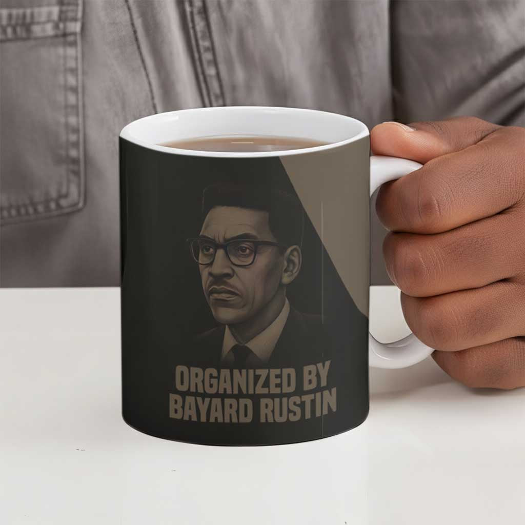Bayard Rustin Ceramic Mug with March on Washington Design Civil Rights Organizer Tribute - African Pride
