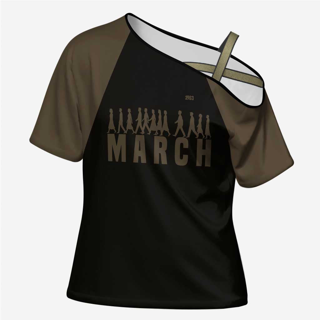 Bayard Rustin Cross Shoulder Shirt with March on Washington Design Civil Rights Organizer Tribute - African Pride