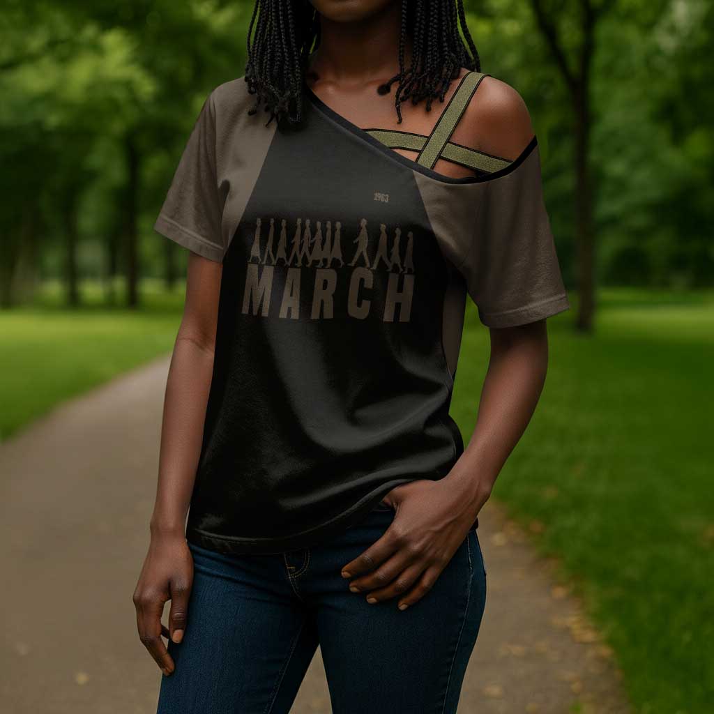 Bayard Rustin Cross Shoulder Shirt with March on Washington Design Civil Rights Organizer Tribute - African Pride