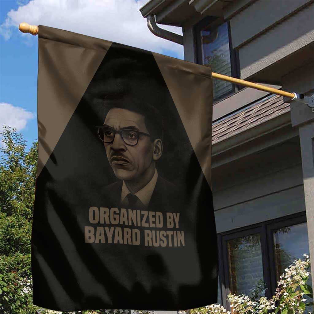Bayard Rustin Garden Flag with March on Washington Design Civil Rights Organizer Tribute - African Pride