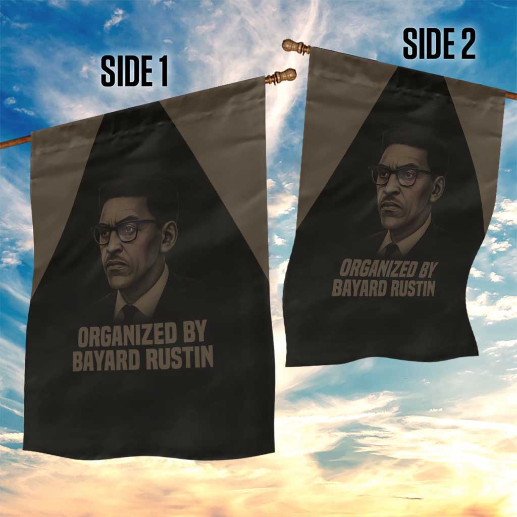 Bayard Rustin Garden Flag with March on Washington Design Civil Rights Organizer Tribute - African Pride