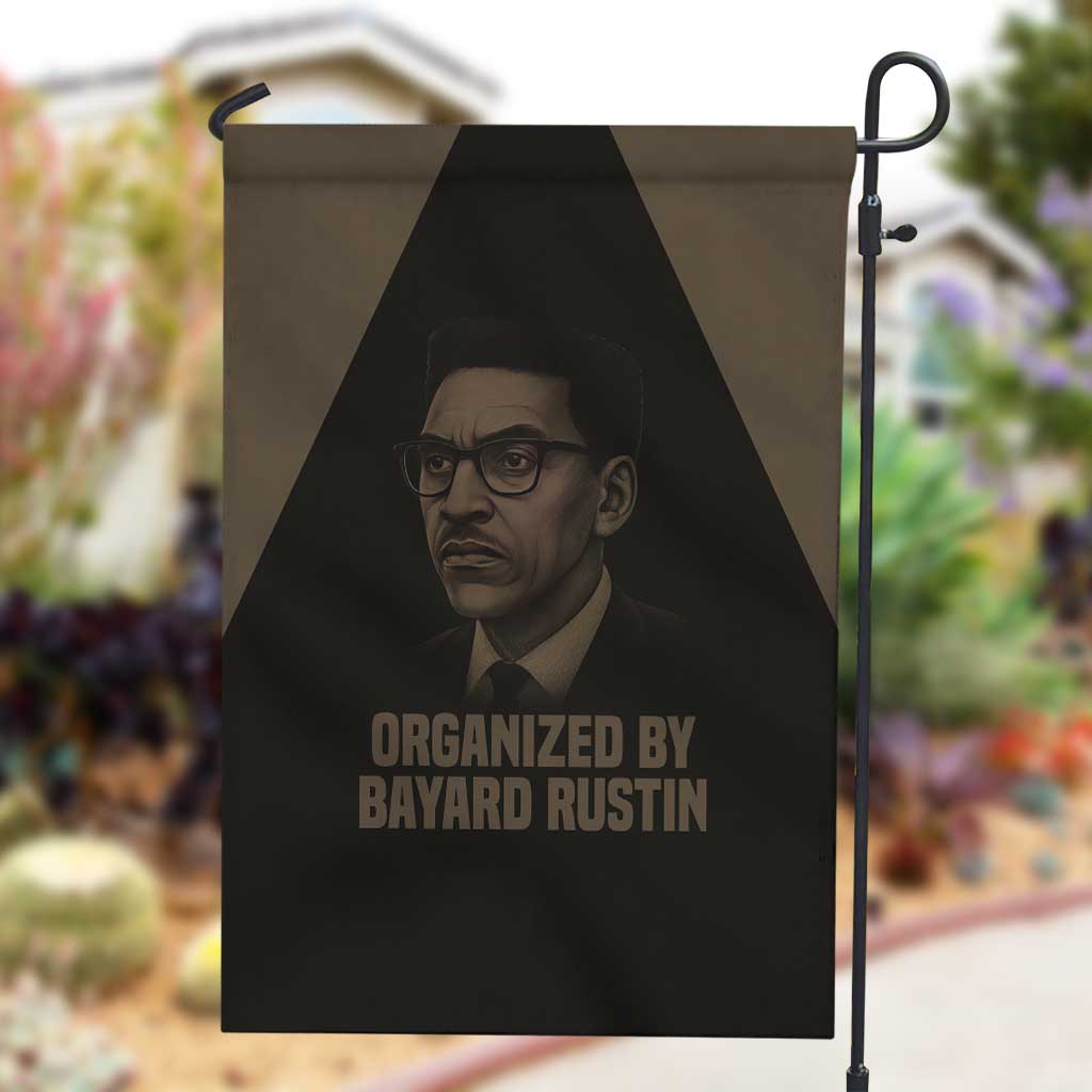 Bayard Rustin Garden Flag with March on Washington Design Civil Rights Organizer Tribute - African Pride