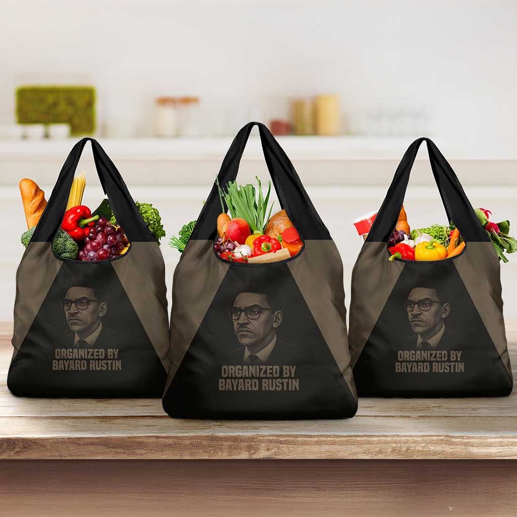 Bayard Rustin Grocery Bag with March on Washington Design Civil Rights Organizer Tribute - African Pride