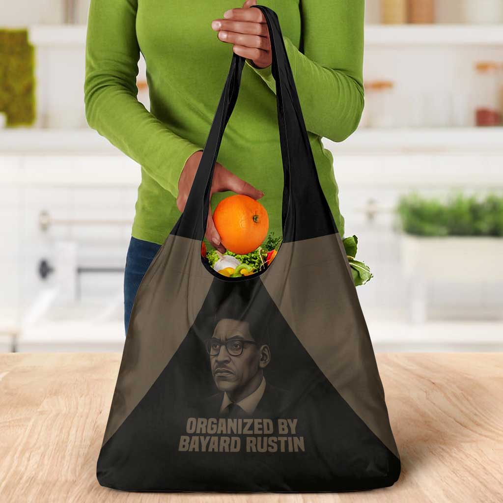 Bayard Rustin Grocery Bag with March on Washington Design Civil Rights Organizer Tribute - African Pride