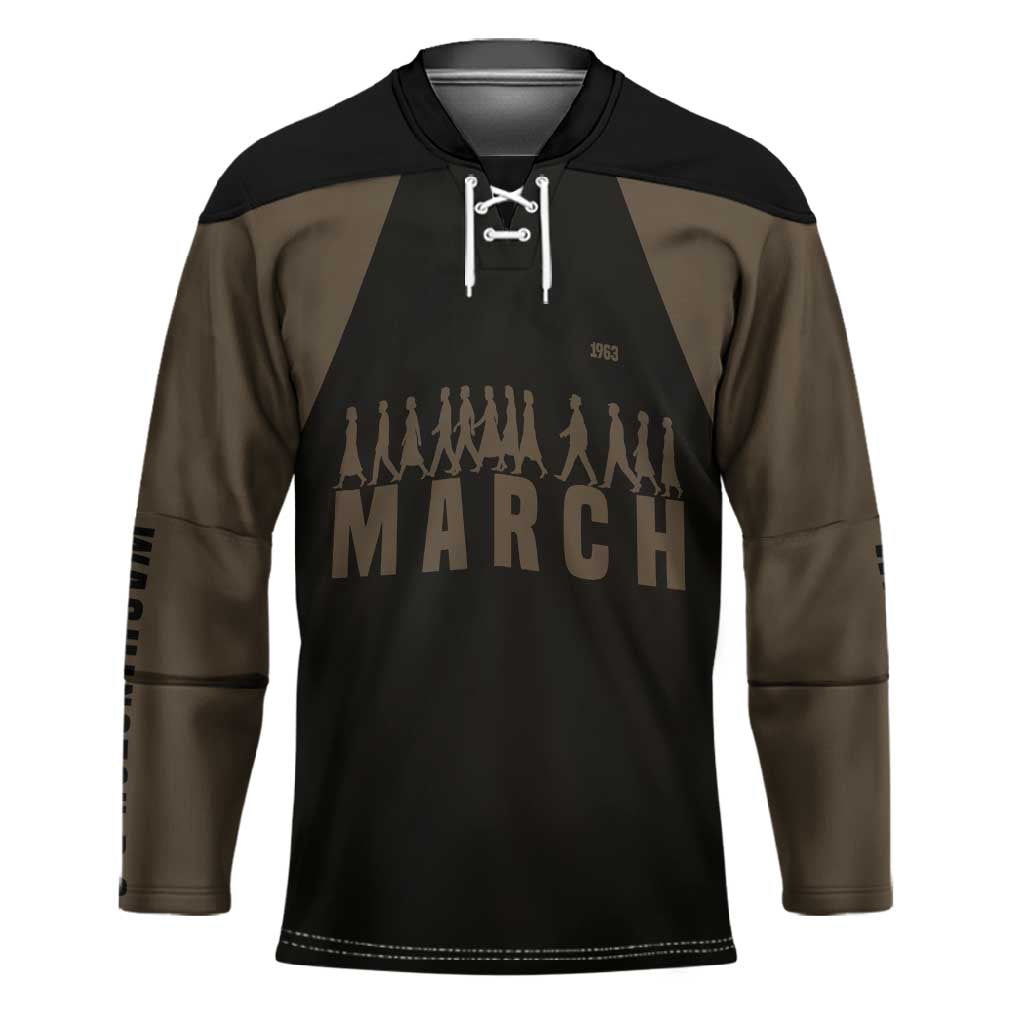 Bayard Rustin Hockey Jersey with March on Washington Design Civil Rights Organizer Tribute - African Pride