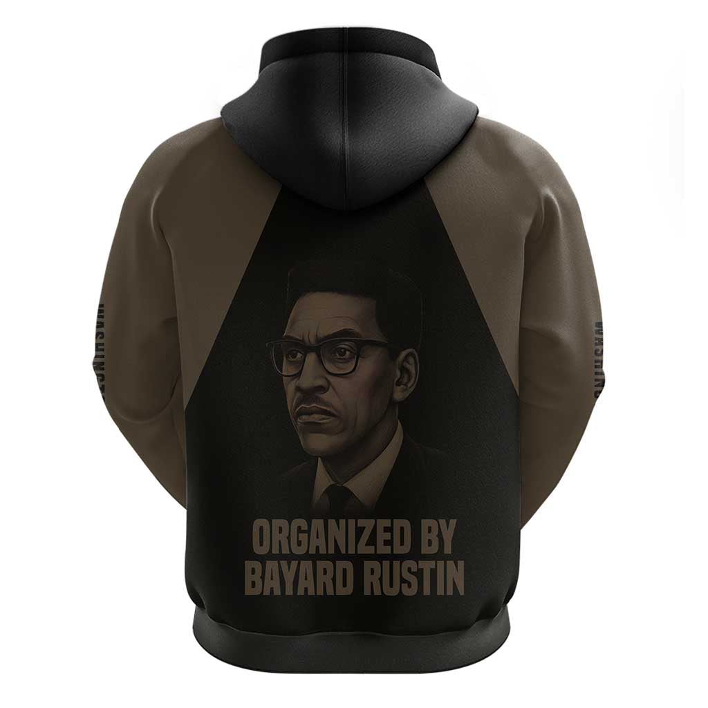 Bayard Rustin Hoodie with March on Washington Design Civil Rights Organizer Tribute - African Pride