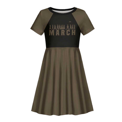 Bayard Rustin Kid Short Sleeve Dress with March on Washington Design Civil Rights Organizer Tribute - African Pride