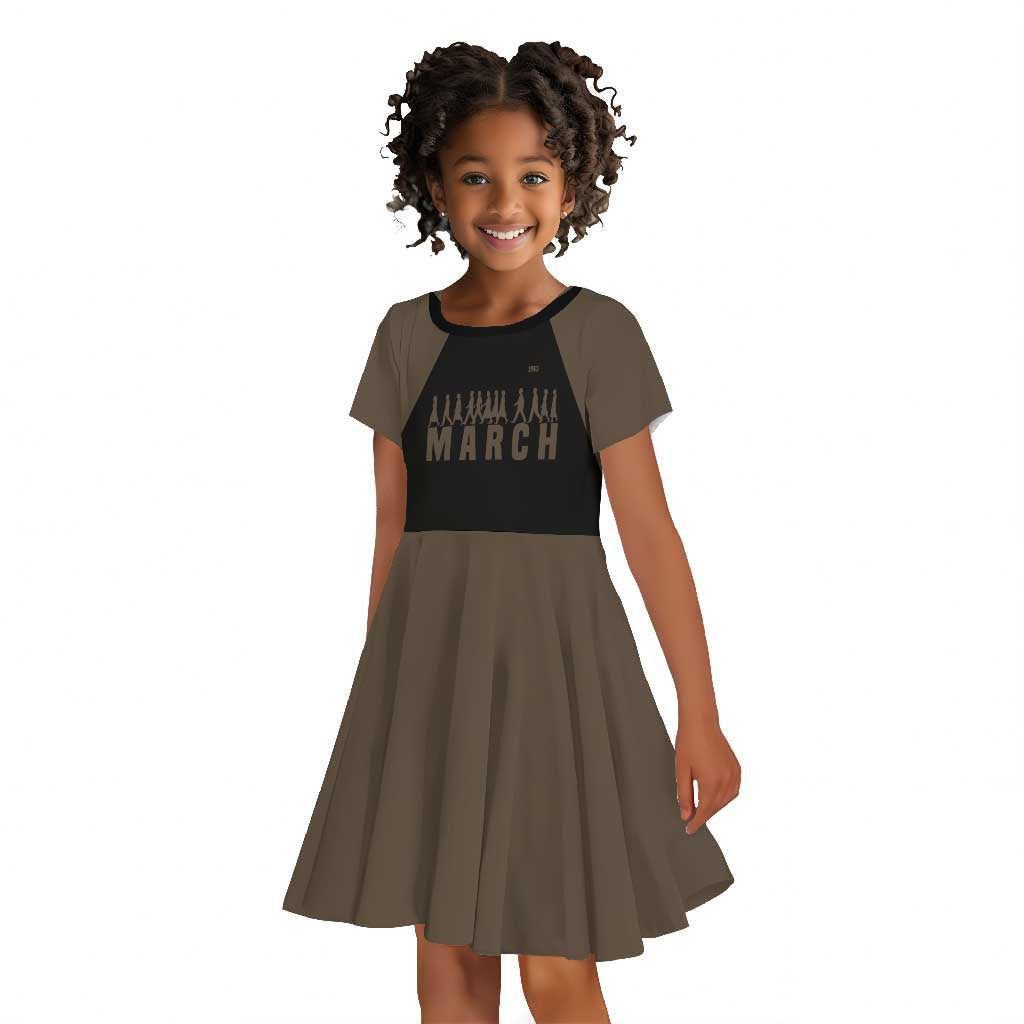 Bayard Rustin Kid Short Sleeve Dress with March on Washington Design Civil Rights Organizer Tribute - African Pride