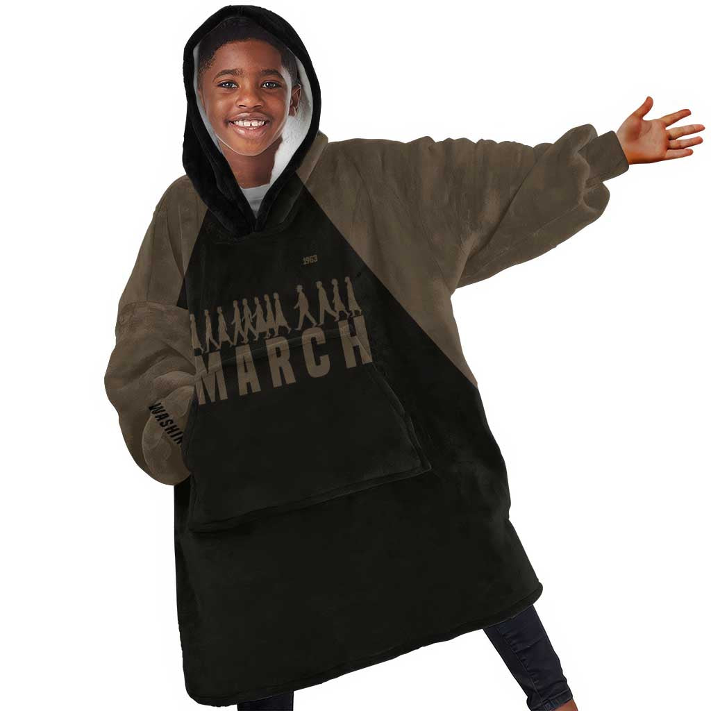 Bayard Rustin Kid Wearable Blanket Hoodie with March on Washington Design Civil Rights Organizer Tribute - African Pride