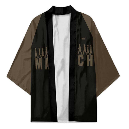 Bayard Rustin Kimono with March on Washington Design Civil Rights Organizer Tribute - African Pride