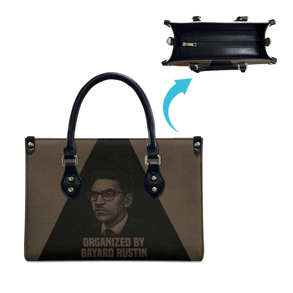 Bayard Rustin Leather Bag with March on Washington Design Civil Rights Organizer Tribute - African Pride