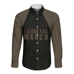 Bayard Rustin Long Sleeve Button Shirt with March on Washington Design Civil Rights Organizer Tribute - African Pride