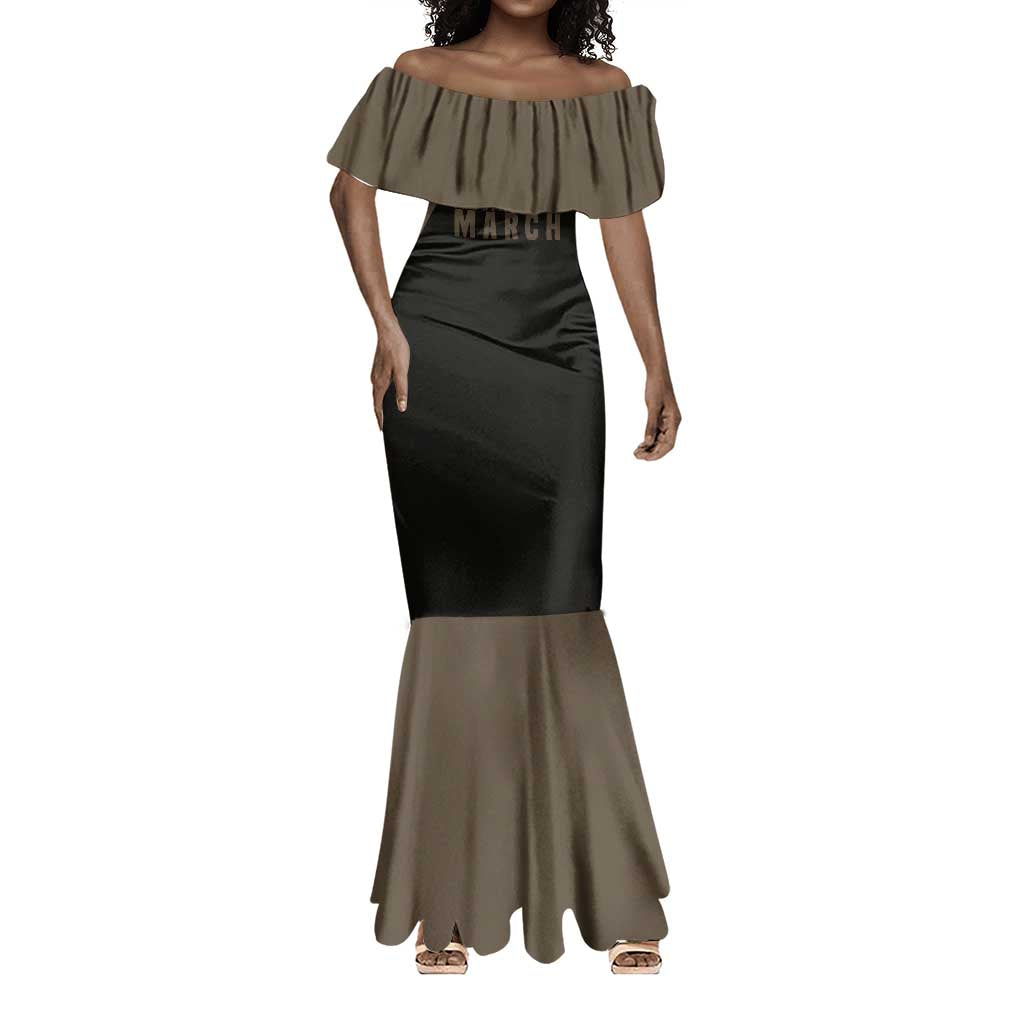 Bayard Rustin Mermaid Dress with March on Washington Design Civil Rights Organizer Tribute - African Pride