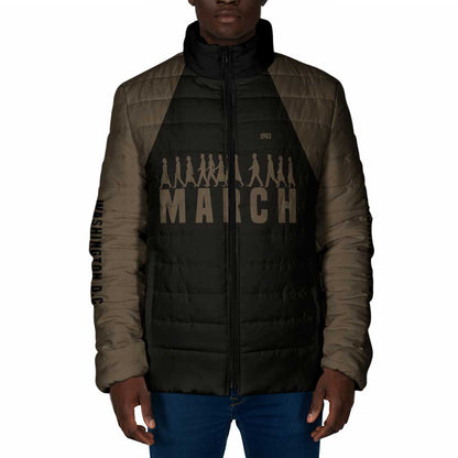 Bayard Rustin Padded Jacket with March on Washington Design Civil Rights Organizer Tribute - African Pride